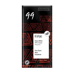Vivani, Vegan Fine Dark Chocolate, 99% Cocoa, 80g