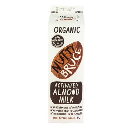 Nutty Bruce, Activated Unsweetened Almond Milk, 1L