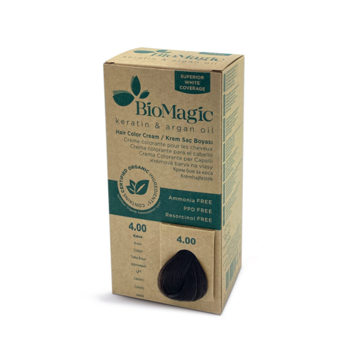 BIOMAGIC, HAIR COLOR CREAM ,  BROWN 4