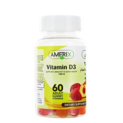 Amerix, Vitamin D3, 1000 IU Gummies for Bone , Immune Health, 60 pcs