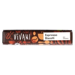 Vivani, Espresso Biscotti Milk Chocolate, 40g