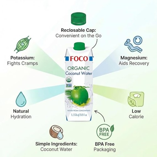 Foco, Organic Coconut Water, 330ml