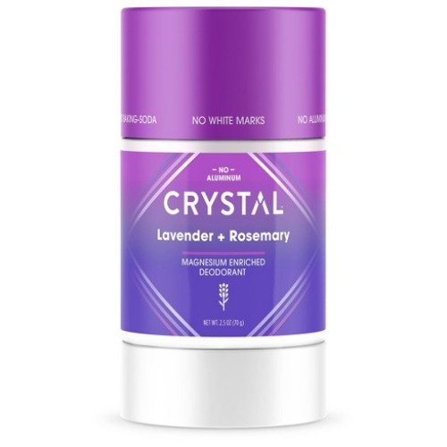 Crystal Body Deodorant, Magnesium Enriched Deodorant, Lavender + Rosemary, 70 gm