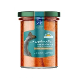 Natureland ,Wild Salmon Fillet in Organic Extra Virgin Olive Oil, 195g