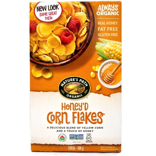 Natures Path, Honey corn flakes, organic, 300g