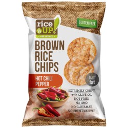 Riceup, Brown rice chips, Hot pepper chilli, 60g