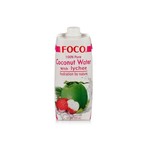 Foco, Coconut water, Lychee, 330ml