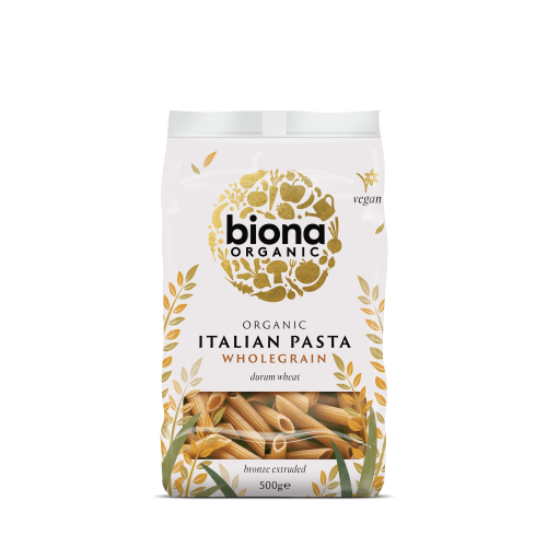 Biona, organic whole wheat penne pasta