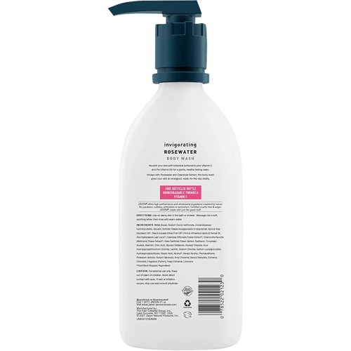 Jason, Natural Body Wash,Rosewater , 887ml