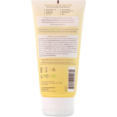 Babo Botanicals, Moisturizing Conditioner, Oatmilk & Calendula, 180 ml