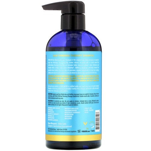 Pura Dor, Hair Thinning Therapy Shampoo, Lavender Vanilla,473 ml