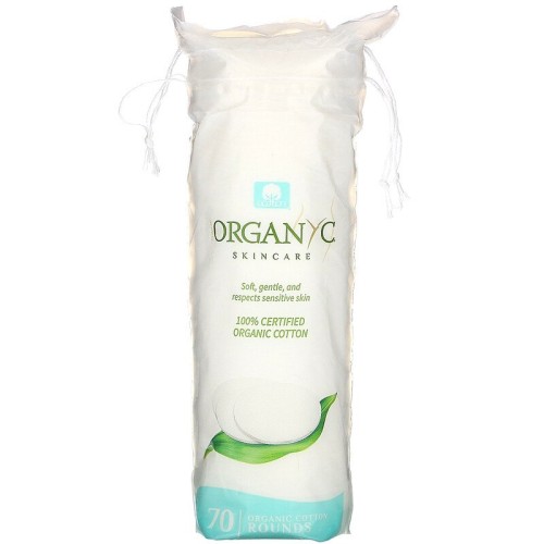 Organyc, Beauty makeup remover cotton pads, 70 Pieces