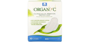 Organyc, Organic Cotton Pads, Moderate Flow, 10 Pads