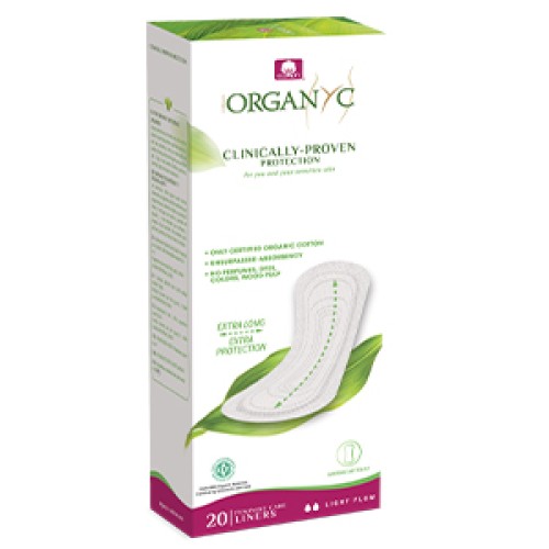 Organyc,panty liners with organic cotton Maxi, flat,20 pads