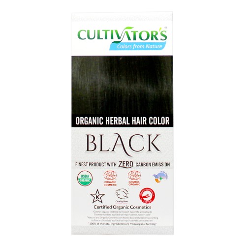 Cultivators, herbal hair color, black