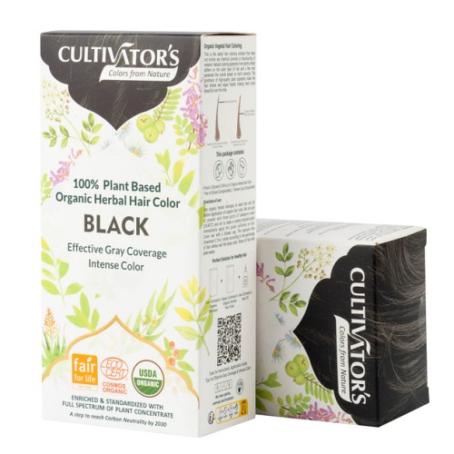 Cultivators, herbal hair color, black