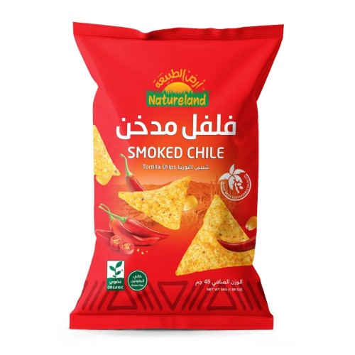 Natureland,Tortilla Chips,Smoked Chile,45g