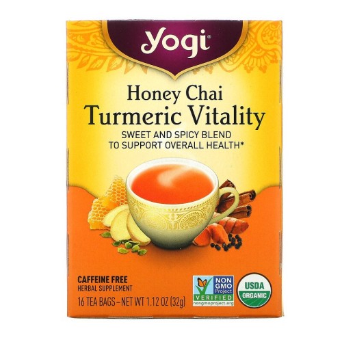 Yogi Tea, Turmeric Vitality, Honey Chai, 16 Tea Bags