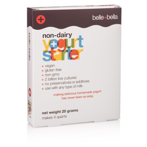 Belle+Bella, Non-Dairy Yogurt Starter, 4 Packets, (5 g) Each