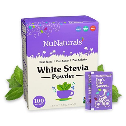 NuNaturals, NuStevia, White Stevia Powder, 100 Packets,100 g