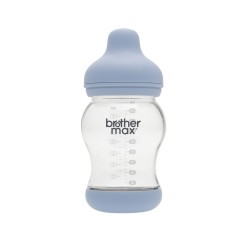 Brother max, Feeding Bottle , Anti-colic ,Blue color, 240ml/8oz