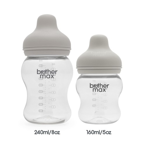 Brother max, Feeding Bottle , Anti-colic ,Grey color, 160ml/5oz