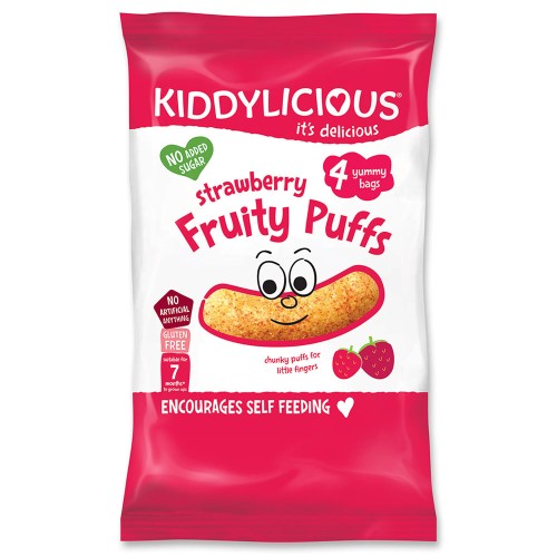 Kiddylicious , Puffs Strawberry , 40g