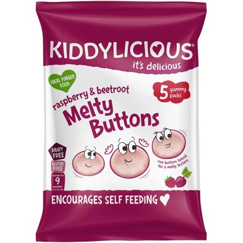 Kiddylicious , Buttons Raspberry & Beetroot , 30g