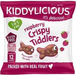 Kiddylicious , Crispy Tiddlers , Raspberry , 48g