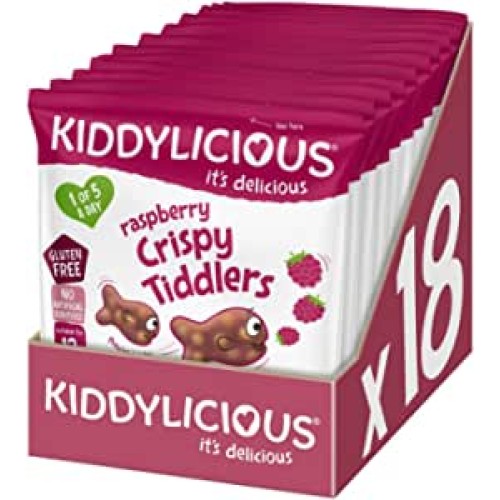 Kiddylicious , Crispy Tiddlers , Raspberry , 48g