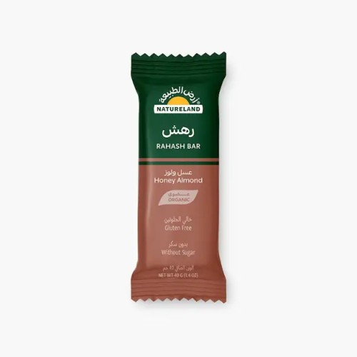 Natureland, Rahash Bar, Honey Almond, 40g Natureland, Rahash Bar, Honey Almond, 40g