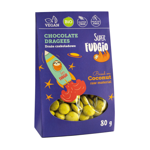 Super Fudgio , Organic Chocolate Dragees , 80 g