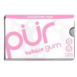 PUR Gum, Bubble Flavor, 9pcs