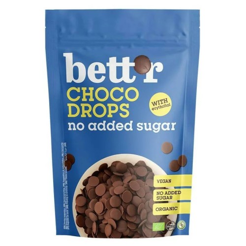 Bettr, Choco Drops, no added sugar, 200g Bettr, Choco Drops, no added sugar, 200g