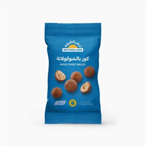 Natureland, Milk Choc Balls, 50g