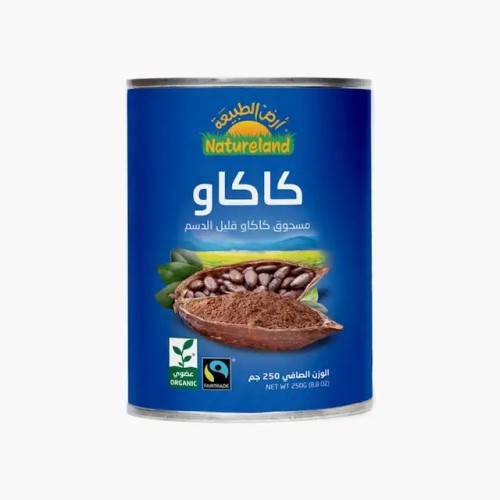 Natureland, Cacao Powder Low Fat, 250g
