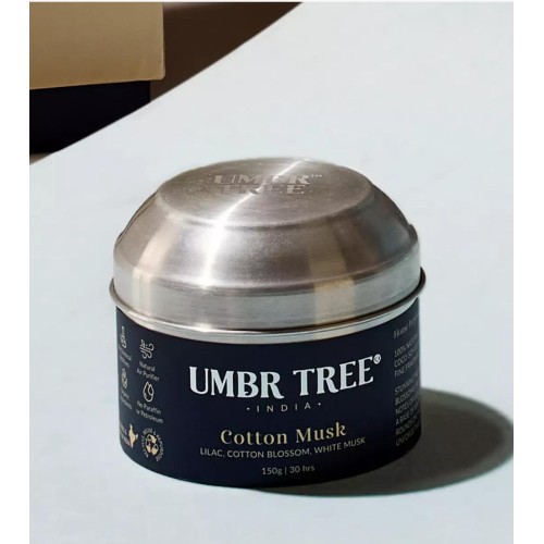 Umber Tree, Cotton Musk Organic Fine Fragrance Candle, 150 Gm