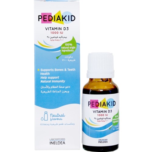 Pediakid, Vitamin D3 Drops 1000 IU, 20ml