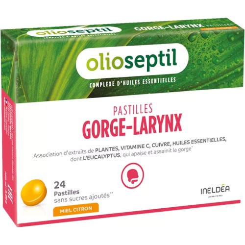 Olioseptil, Honey Lemon Throat Lozenges for Vocal Comfort, 24 pcs