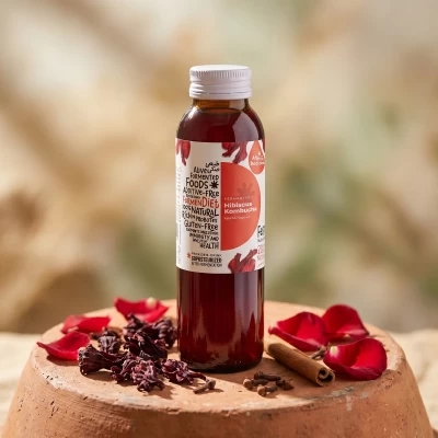 Fermendiet, Hibiscus Kombucha, 300ml