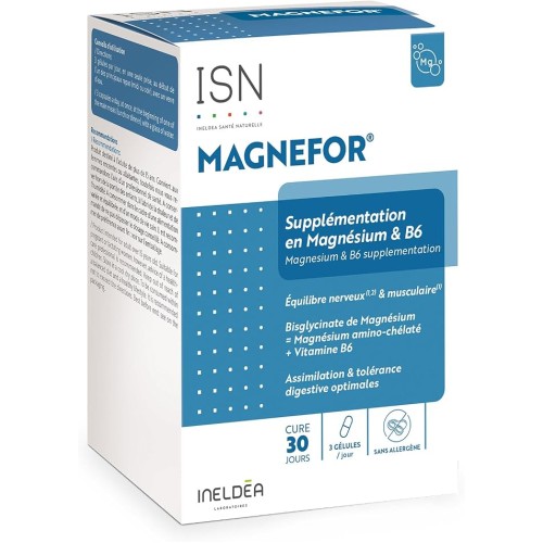 Magnefor, Magnesium Bisglycinate, 30 Capsules Magnefor, Magnesium Bisglycinate, 30 Capsules