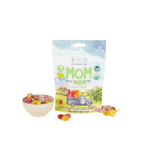 Mom, Organic Bonbon, Blueberry, Strawberry, Watermelon, 20 candies