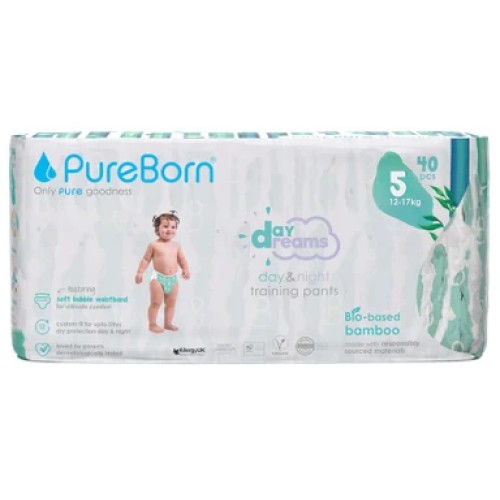 PureBorn, Baby Pants Day & Night, Size 5, 40 pcs
