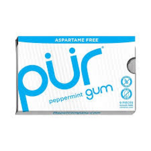 PUR, Peppermint Gum Blister, 9pcs