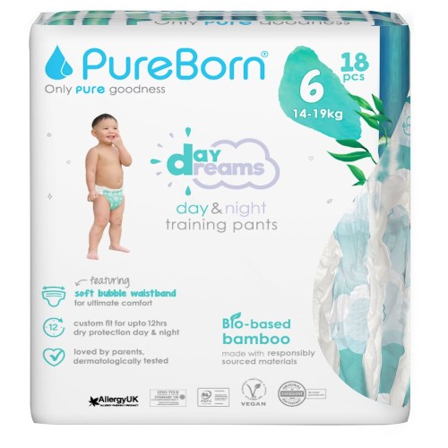 PureBorn, Baby Pants Day & Night, Size 6, 18 pcs