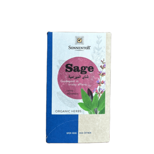 Sonnentor, Organic Sage Tea, tea bags, 18 x 1 g