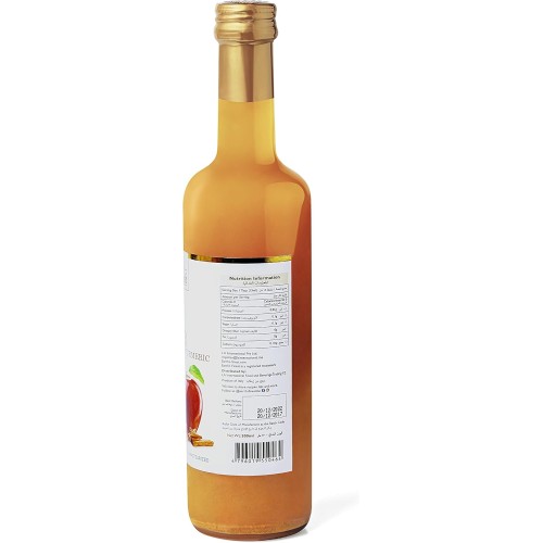 Earth's Finest, Organic Apple Cider Vinegar with Cinnamon & Turmeric, 500ml