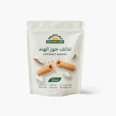 Natureland, Coconut Wafers, 75g