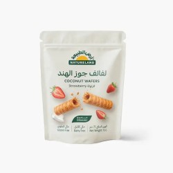 Natureland, Organic Coconut Wafers Strawberry, 75g